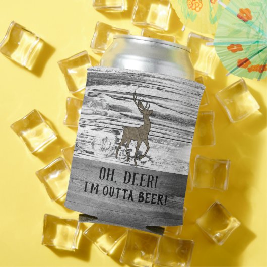 Funny Deer uit Beer Quote voor Men Buck Blikjeskoeler (Insitu Zomer)