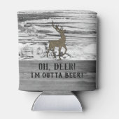 Funny Deer uit Beer Quote voor Men Buck Blikjeskoeler (Achterkant)