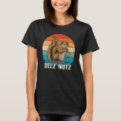 Funny Deez Nut Nutcracker Squirrel Deez Nutz Retro T-shirt (Voorkant)