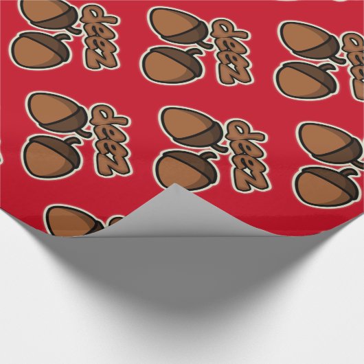 Funny deez nuts - rood cadeaupapier (Hoek)