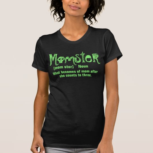 Funny Def Momster Dictionary Betekenis Halloween T-shirt (Voorkant)