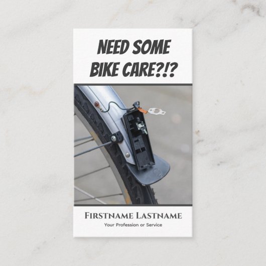 Funny defect achterlicht voor fietsreparatieschake visitekaartje (Voorkant)
