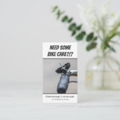 Funny defect bike bell voor fietsenreparatiewinkel visitekaartje (Staand voorkant)