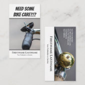 Funny defect bike bell voor fietsenreparatiewinkel visitekaartje (Voorkant / Achterkant)