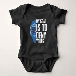 Funny Defence Goalie Ice Hockey Goalkeeper Romper