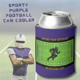 Funny Defend Your Beverage Purple Football Blikjeskoeler