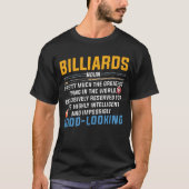 Funny Deffinition of Billiard T-shirt (Voorkant)