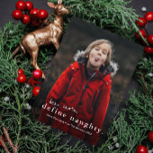 Funny Define Naughty 3 Kerstmis Feestdagenkaart