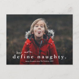 Funny Define Naughty 3 Kerstmis Feestdagenkaart