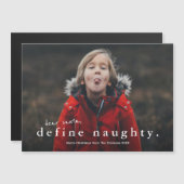 Funny Define Naughty Foto met kerstfeestdag Kaart (Voorkant / Achterkant)