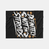 Funny Definitely Not On Steroids Bodybuilding Gym  Fleece Deken (Voorkant (Horizontaal))