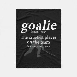 Funny definitie doelverdediger hockeyliefhebber fleece deken