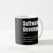 Funny Definitie Softwareontwikkelaar Programmeur Koffiemok (Voorkant rechts)