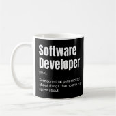 Funny Definitie Softwareontwikkelaar Programmeur Koffiemok (Links)