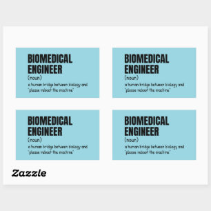 Funny definitie van biomedisch onderzoeksingenieur rechthoekige sticker