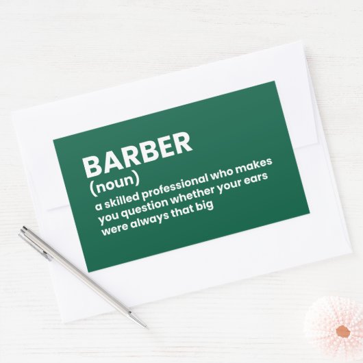 Funny Definition for Barber Sticker (Envelop)