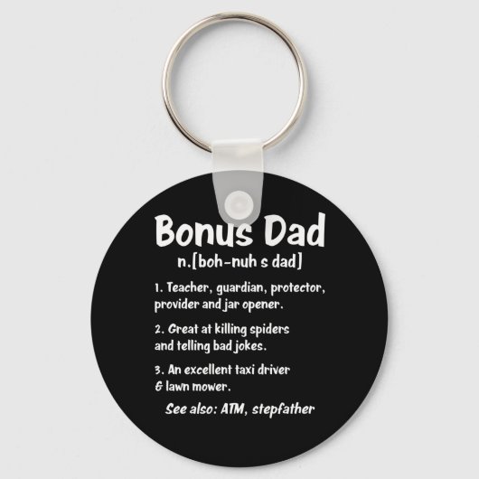 Funny Definition of Bonus Dad Sleutelhanger (Voorkant)