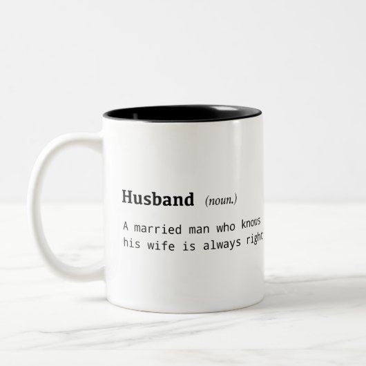 Funny definition of man tweekleurige koffiemok (Links)