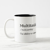Funny Definition of Multitasking Tweekleurige Koffiemok (Links)