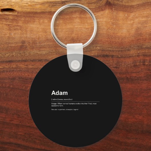 Funny Definition Quote For The Name Adam _ Sleutelhanger (Voorkant)
