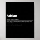 Funny Definition Quote For The Name Adrian _  Poster (Voorkant)