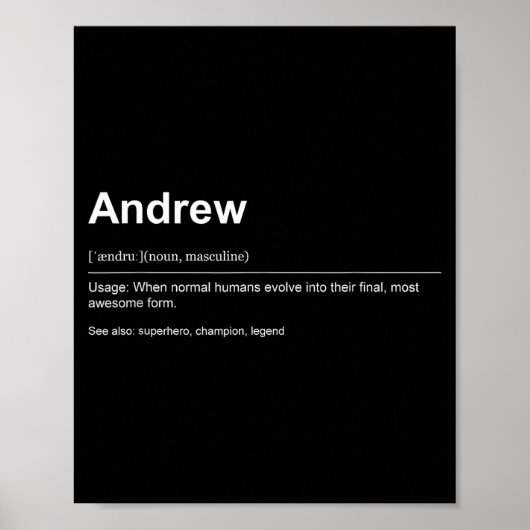 Funny Definition Quote For The Name Andrew _ Poster (Voorkant)