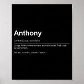Funny Definition Quote For The Name Anthony _ Poster (Voorkant)