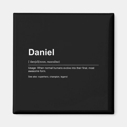 Funny Definition Quote For The Name Daniel _ Magneet (Voorkant)