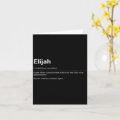 Funny Definition Quote For The Name Elijah _  Kaart (Gele Bloem)
