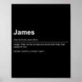 Funny Definition Quote For The Name James _  Poster (Voorkant)