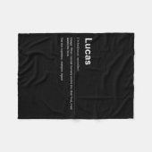 Funny Definition Quote For The Name Lucas _ Fleece Deken (Voorkant (Horizontaal))