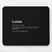 Funny Definition Quote For The Name Lucas _  Muismat (Voorkant)
