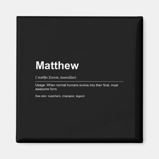 Funny Definition Quote For The Name Matthew _ Magneet (Voorkant)