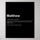 Funny Definition Quote For The Name Matthew _ Poster (Voorkant)