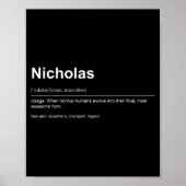 Funny Definition Quote For The Name Nicholas _ Poster (Voorkant)