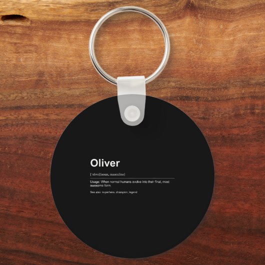Funny Definition Quote For The Name Oliver _  Sleutelhanger (Voorkant)