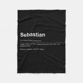 Funny Definition Quote For The Name Sebastian _  Fleece Deken (Voorkant)