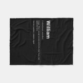 Funny Definition Quote For The Name William _  Fleece Deken (Voorkant (Horizontaal))