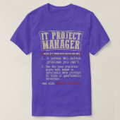 Funny Definition van IT Project Manager T-shirt (Design voorkant)