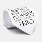 Funny Definitions of Dad Job Career Label Cloud Stropdas (Opgerold)