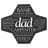 Funny Definitions of Dad Job Career Label Cloud Voetbal (Enkel)