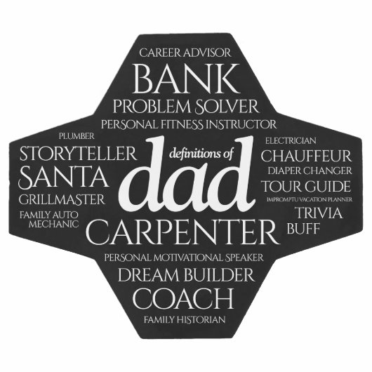 Funny Definitions of Dad Job Career Label Cloud Voetbal (Enkel)