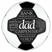 Funny Definitions of Dad Job Career Label Cloud Voetbal (Voorkant)