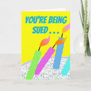 Funny Deflame Birthday Lawsuit Kaart