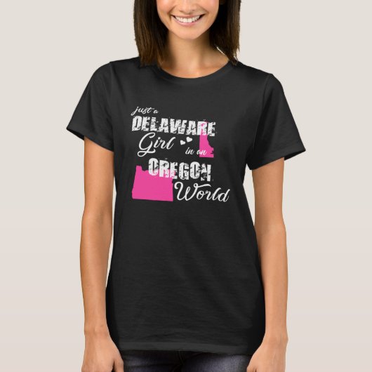 Funny Delaware Shirts Just a Delaware girl in an O (Voorkant)