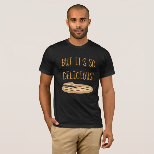 Funny Delicious Pizza Shirt (Voorkant volledig)