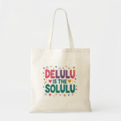Funny Delulu Solulu Trendy Canvas tas (Voorkant)