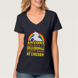 Funny Delusional Unicorn (noodlijdende vintage) T-shirt