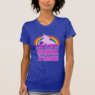 Funny Delusional Unicorn (noodlijdende vintage) T-shirt