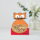 Funny Deluxe Pizza Cute Cat "Señor Gato Pizza" Briefkaart (Staand voorkant)